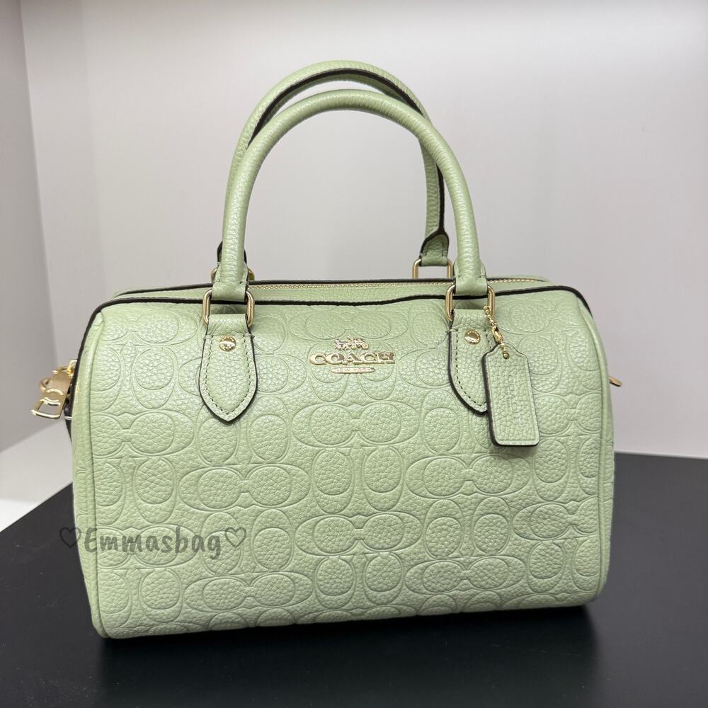 New‼️Coach Rowan Satchel Bag In Signature Leather CEW03
